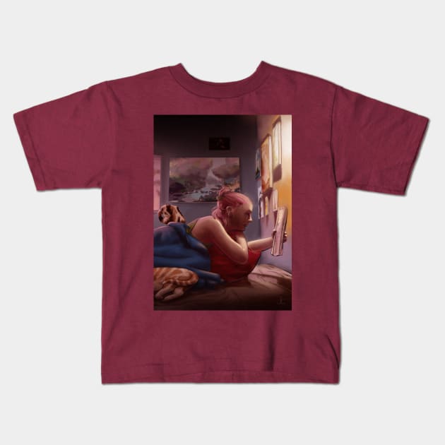 Informaholic - Bedtime Stories Kids T-Shirt by J.S. Lange